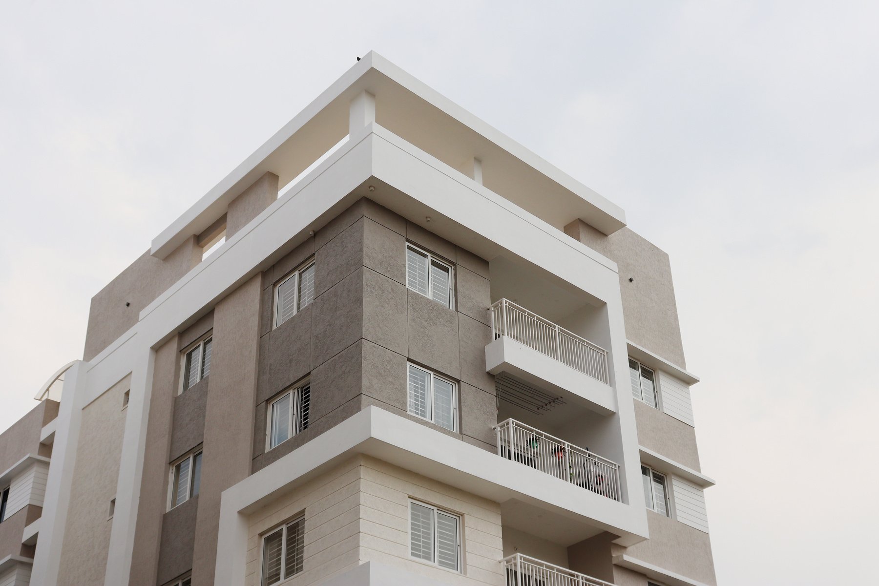  An Apartment Building with Balconies